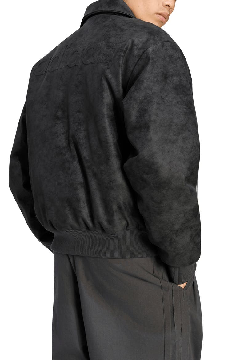 Faux Leather Bomber Jacket, Alternate, color, UTILITY BLACK