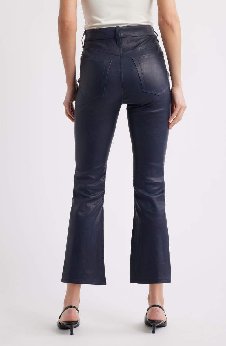 FRAME Le Reboot Crop Leather Pants, Alternate, color, Dark Indigo