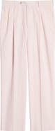 Berle Pleated Seersucker Cotton Dress Pants