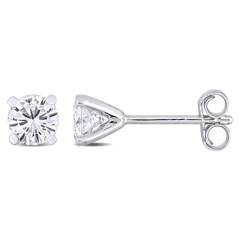 Moissanite Solitaire Earrings
