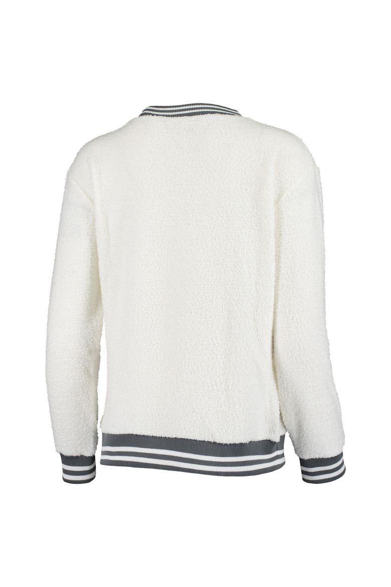 Women's Concepts Sport Cream/Charcoal New Orleans Saints Granite Knit Pullover Sweatshirt, Alternate, color, Cream