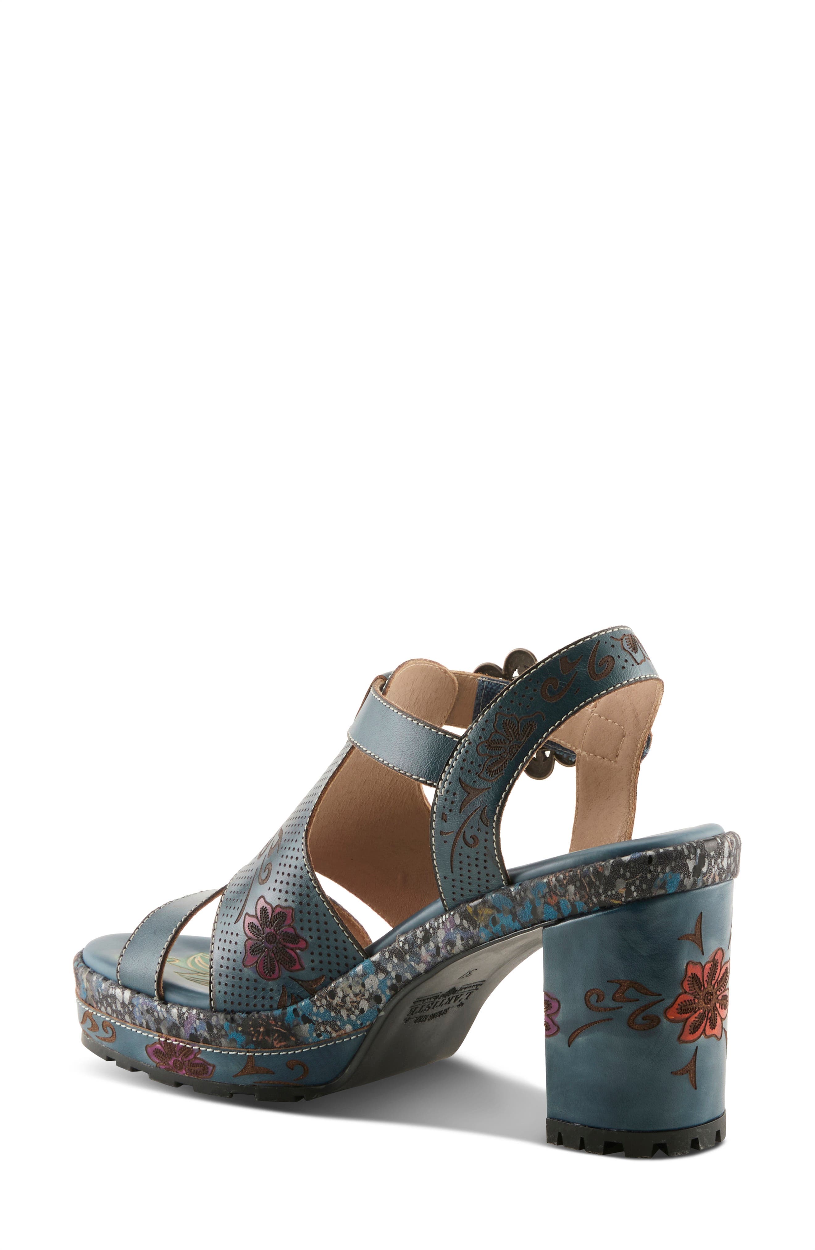 L'Artiste by Spring Step Jawdrop Sandal, Alternate, color, Navy Multi