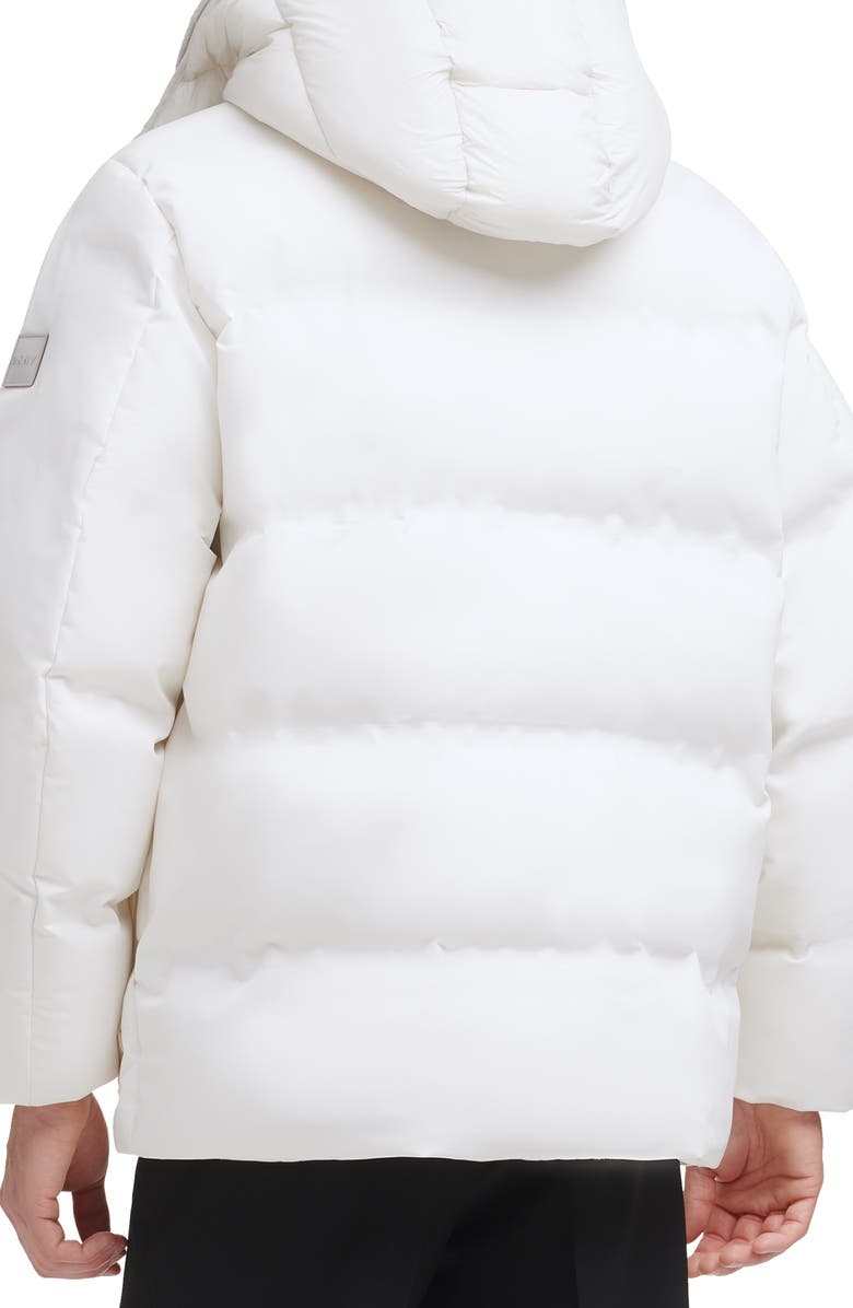 DKNY Hooded Puffer Jacket, Alternate, color, Ice
