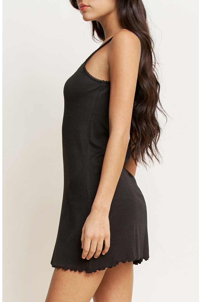 Blissful Pointelle Chemise, Alternate, color, BLACK