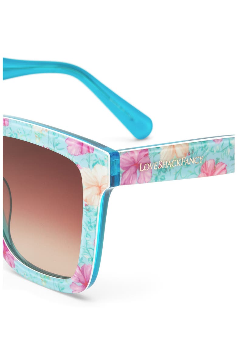 Novella 53mm Gradient Square Sunglasses, Alternate, color, TURQUOISE WAVES
