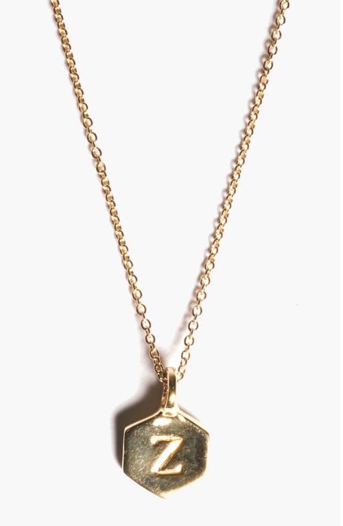 Odette New York Monogram Charm Necklace In Letter Z
