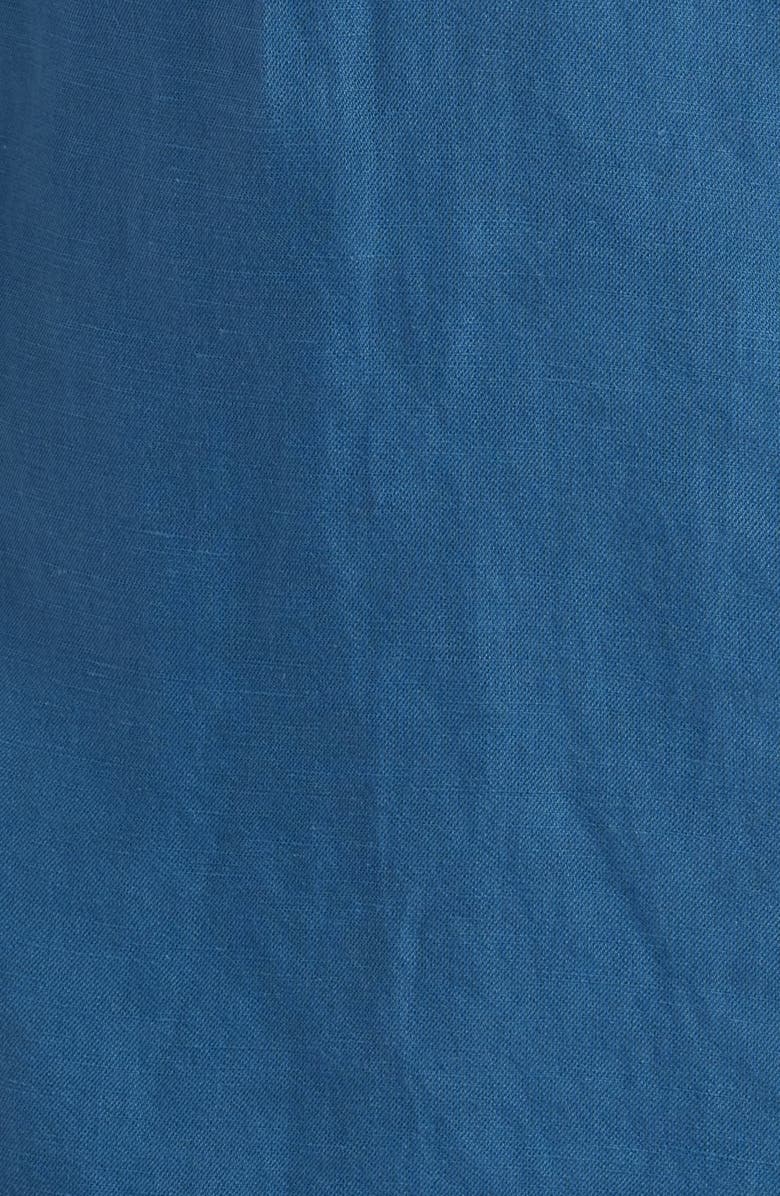 johnnie-O Gianna Hangin' Out Short Sleeve Linen & Lyocell Button-Up Shirt, Alternate, color, Navy