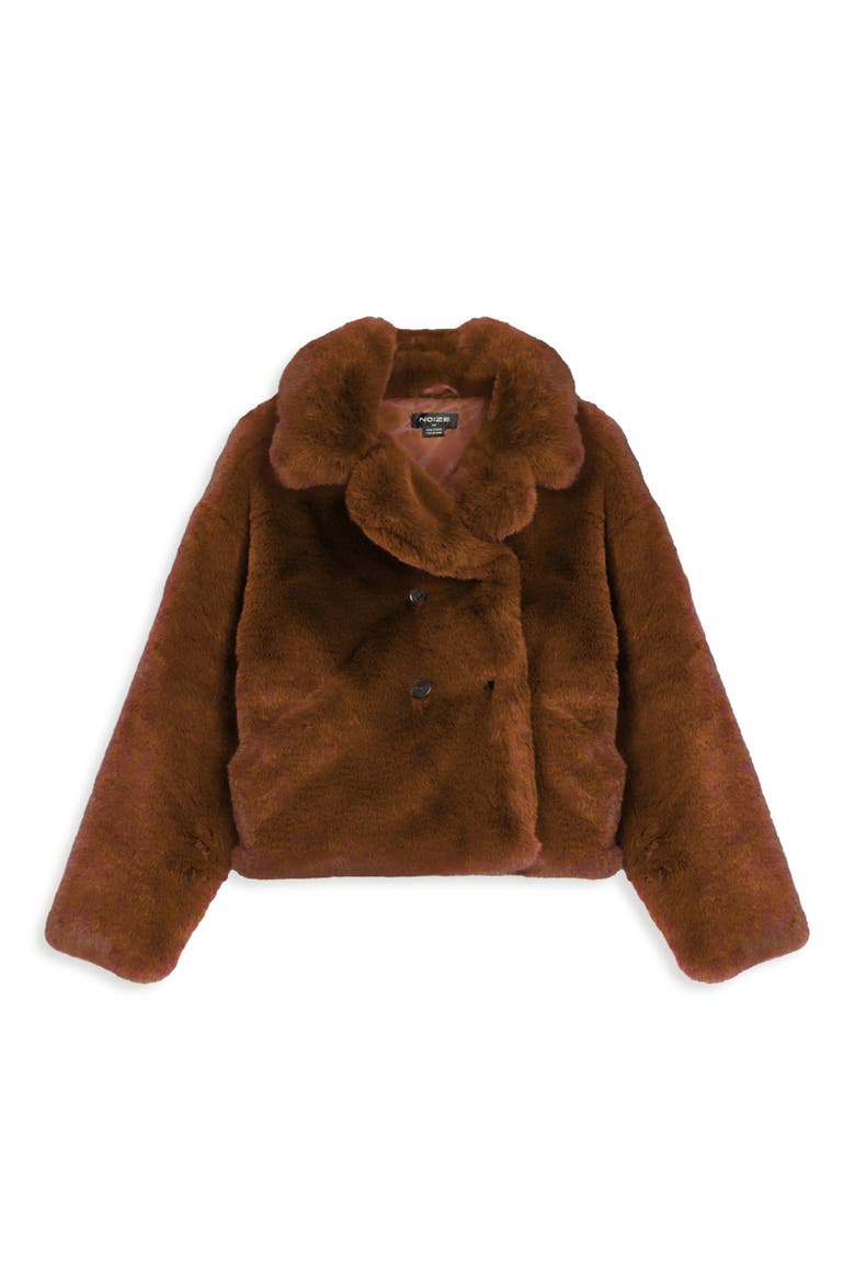 Push Faux Fur Coat, Alternate, color, RUSET
