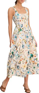 NIC+ZOE Chloe Pressed Flowers Sleeveless A-Line Dress