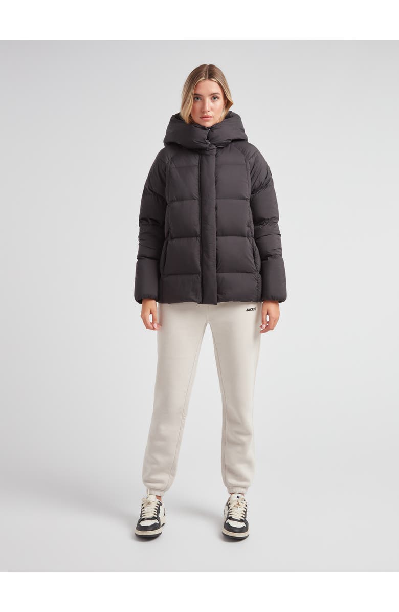 JACK1T Cloud Prime Hooded Down Jacket, Alternate, color, Black/Stone