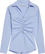 Alexander Wang Ruched Knit Zip Top