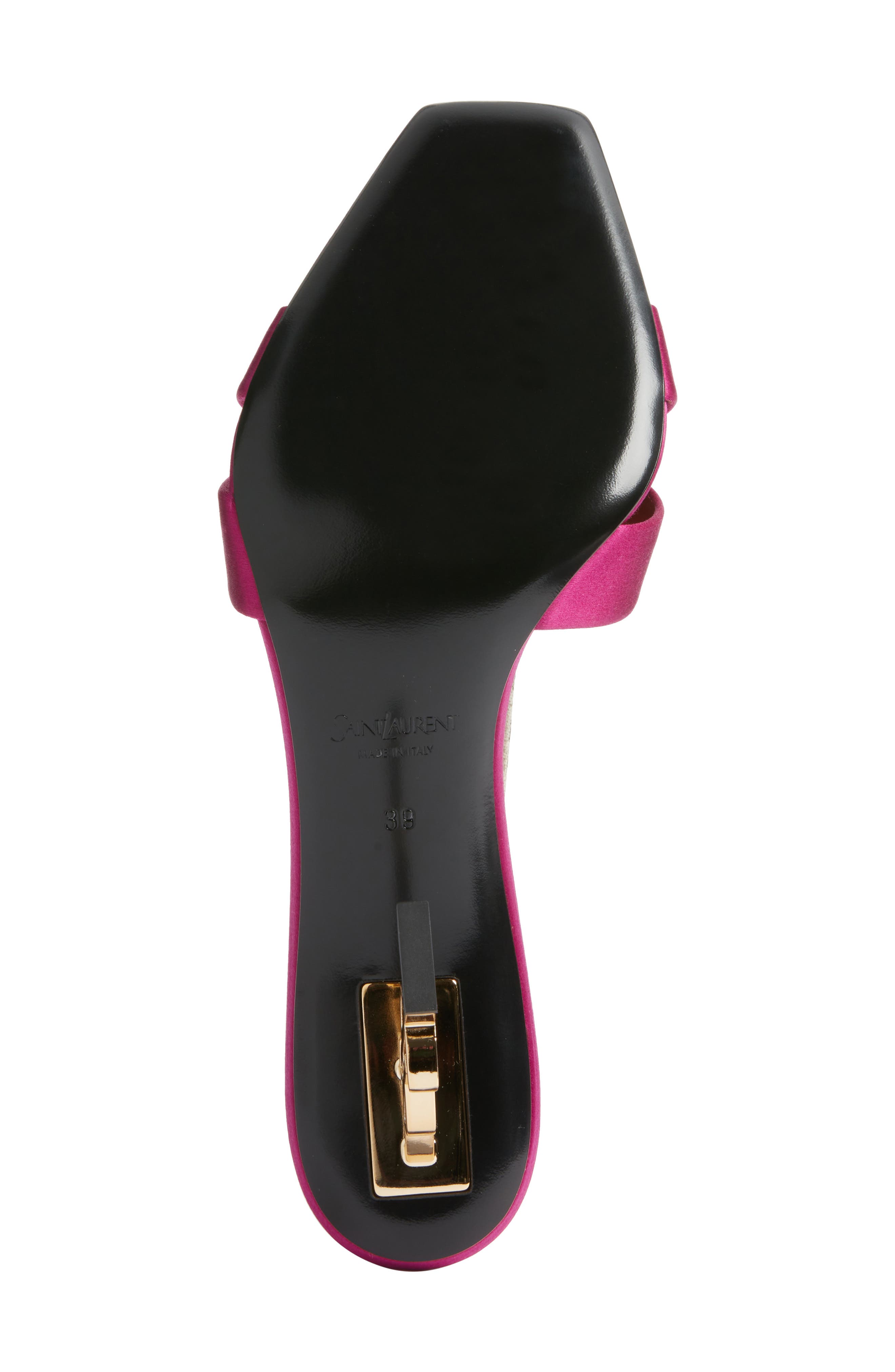 Saint Laurent Opyum Slide Sandal, Alternate, color, Moroccan Fuxia