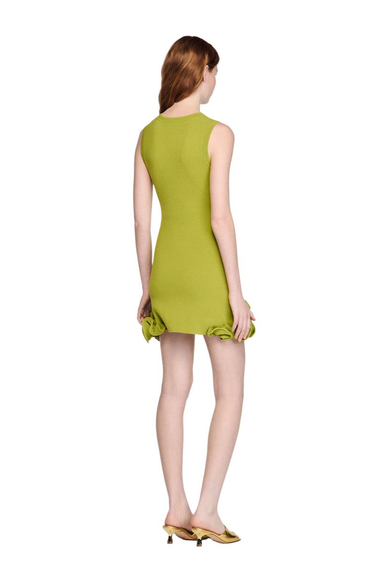 Floral knit mini dress, Alternate, color, Green