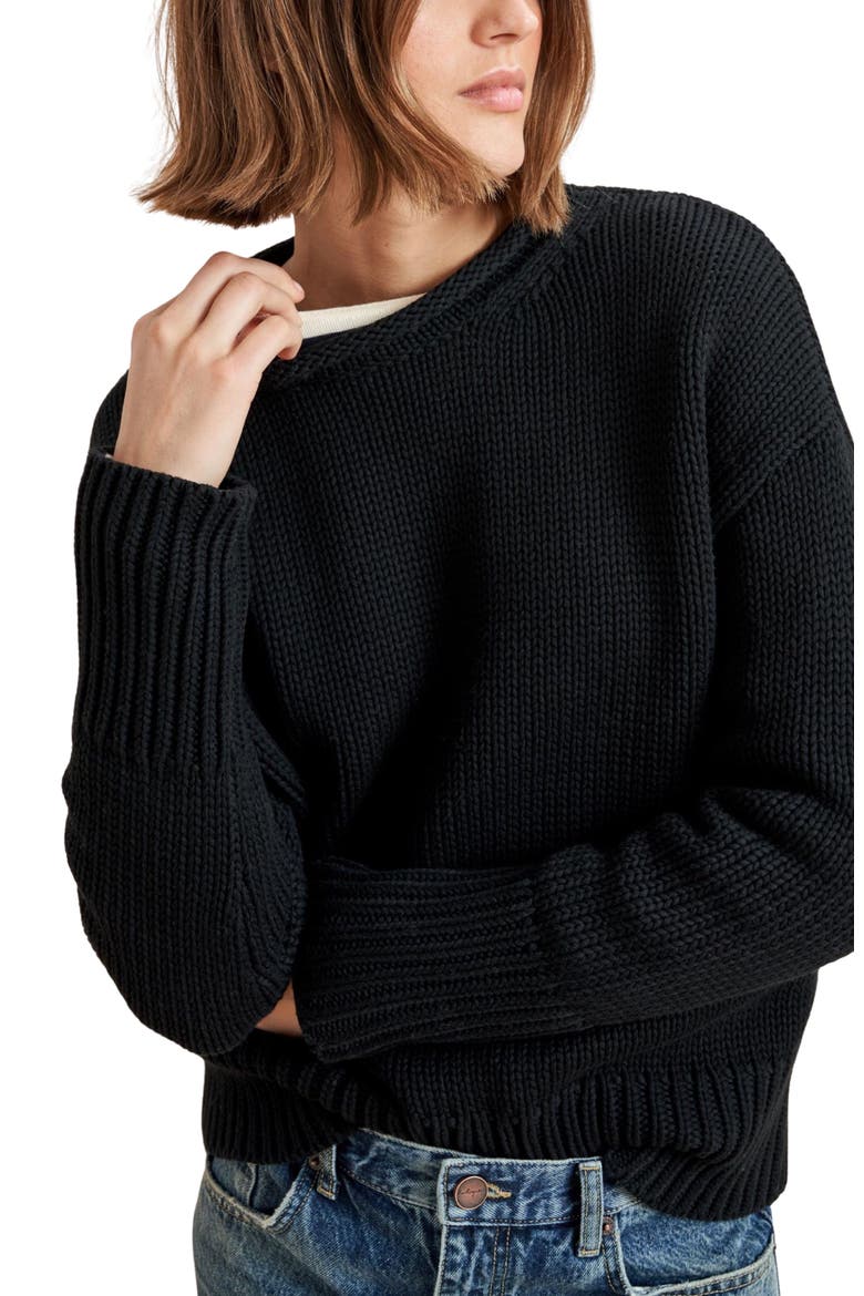 Solid Marina Sweater, Alternate, color, Black
