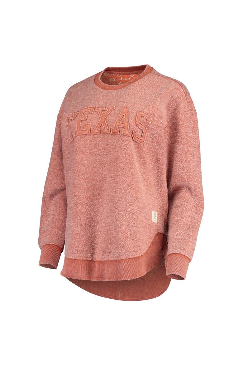 Women's Pressbox Texas Orange Texas Longhorns Ponchoville Pullover Sweatshirt, Alternate, color, Burnt Orange