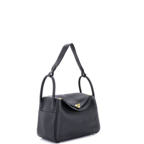Pre-owned Hermes Hermes Lindy Bag Clemence 30 In Black