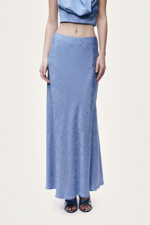 Printed Midi Flare Skirt