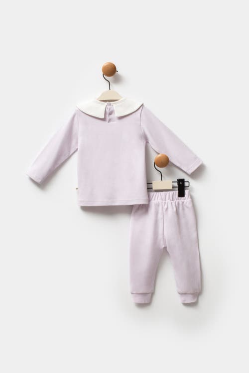 Moi Noi Butterfly Flower Outfit Set In Purple