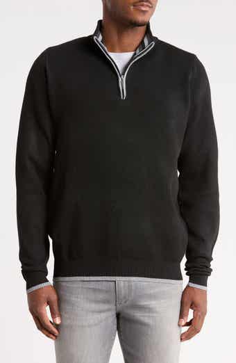 Quarter-Zip Mock Neck Sweater