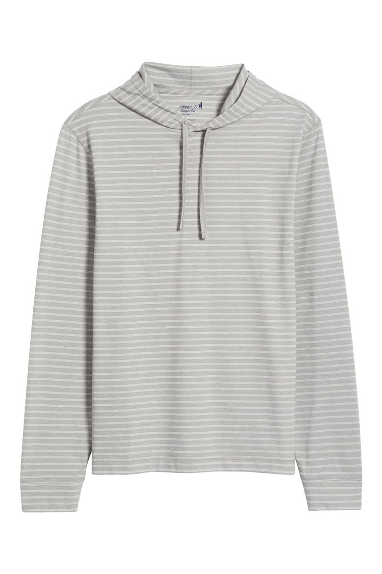 Wycliff Stripe Hangin' Out Drawstring Hoodie, Alternate, color, LIGHT GRAY
