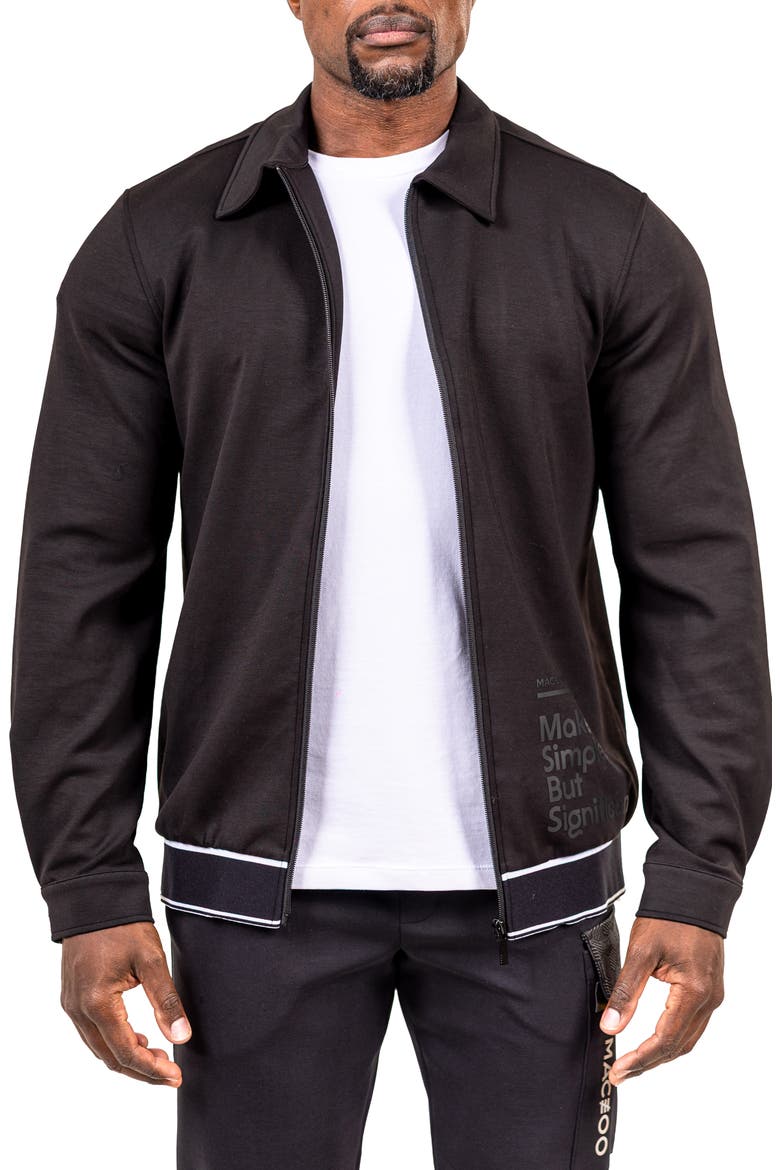 Marthyr Zip Sweater, Main, color, BLACK