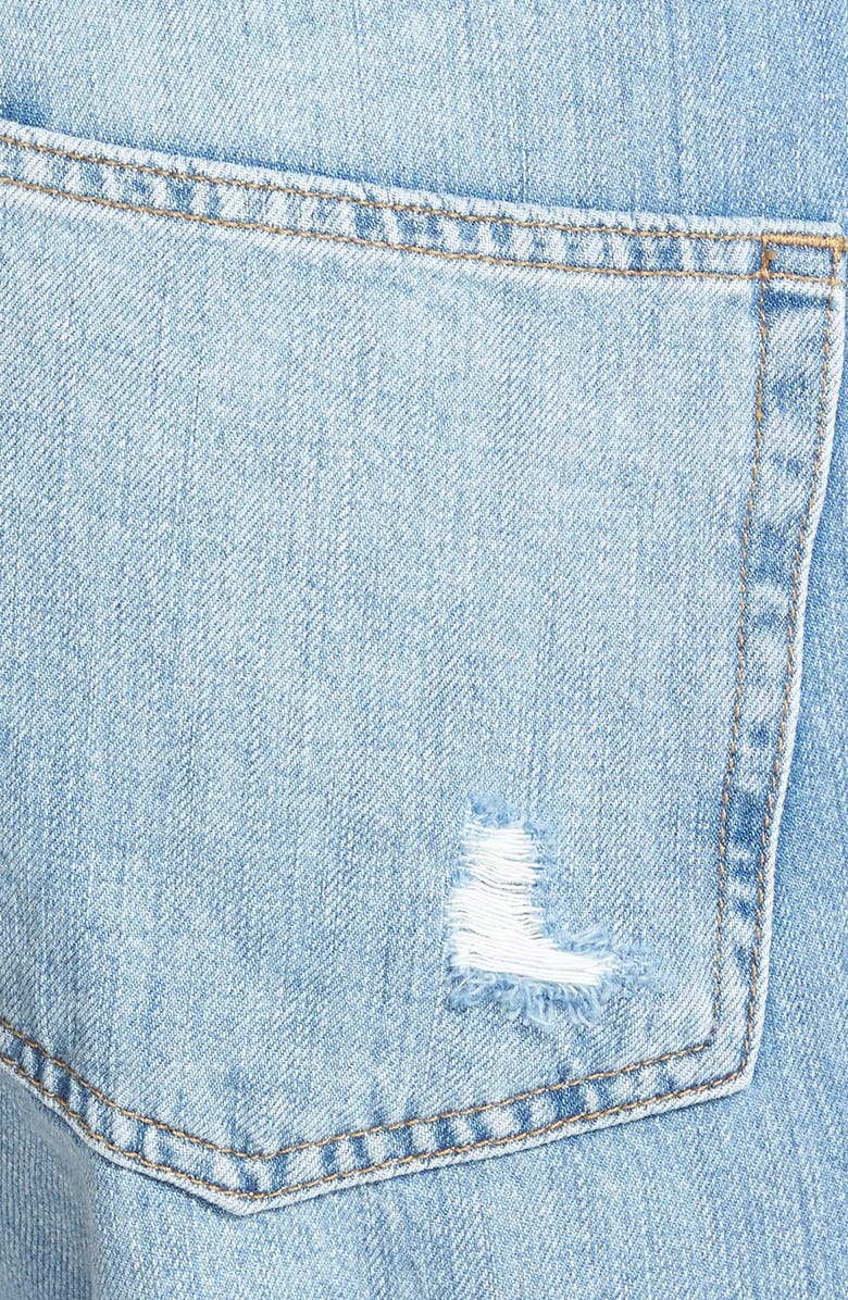 Topshop Moto 'Hayden' Bleach Ripped Jean Shorts, Alternate, color, 