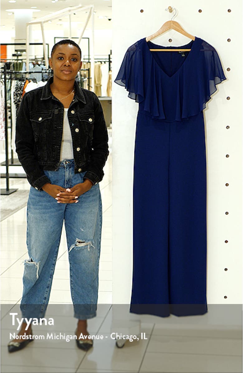 Chiffon Cape Jumpsuit, sales video thumbnail