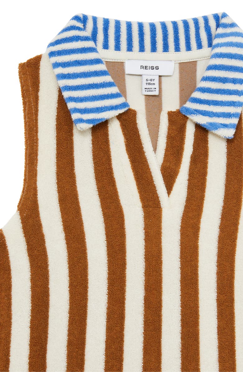 Reiss Kids' Felicia Terry Sleeveless Dress, Alternate, color,