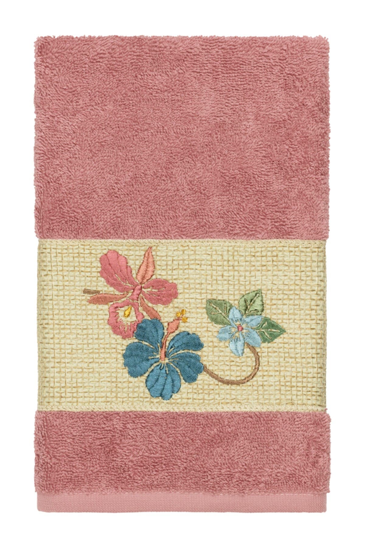 Linum Home Textiles Tea Rose Caroline Embellished Hand Towel ...