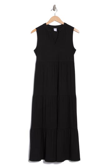 Shop Melrose And Market Sleeveless Tiered Maxi Dress In Black