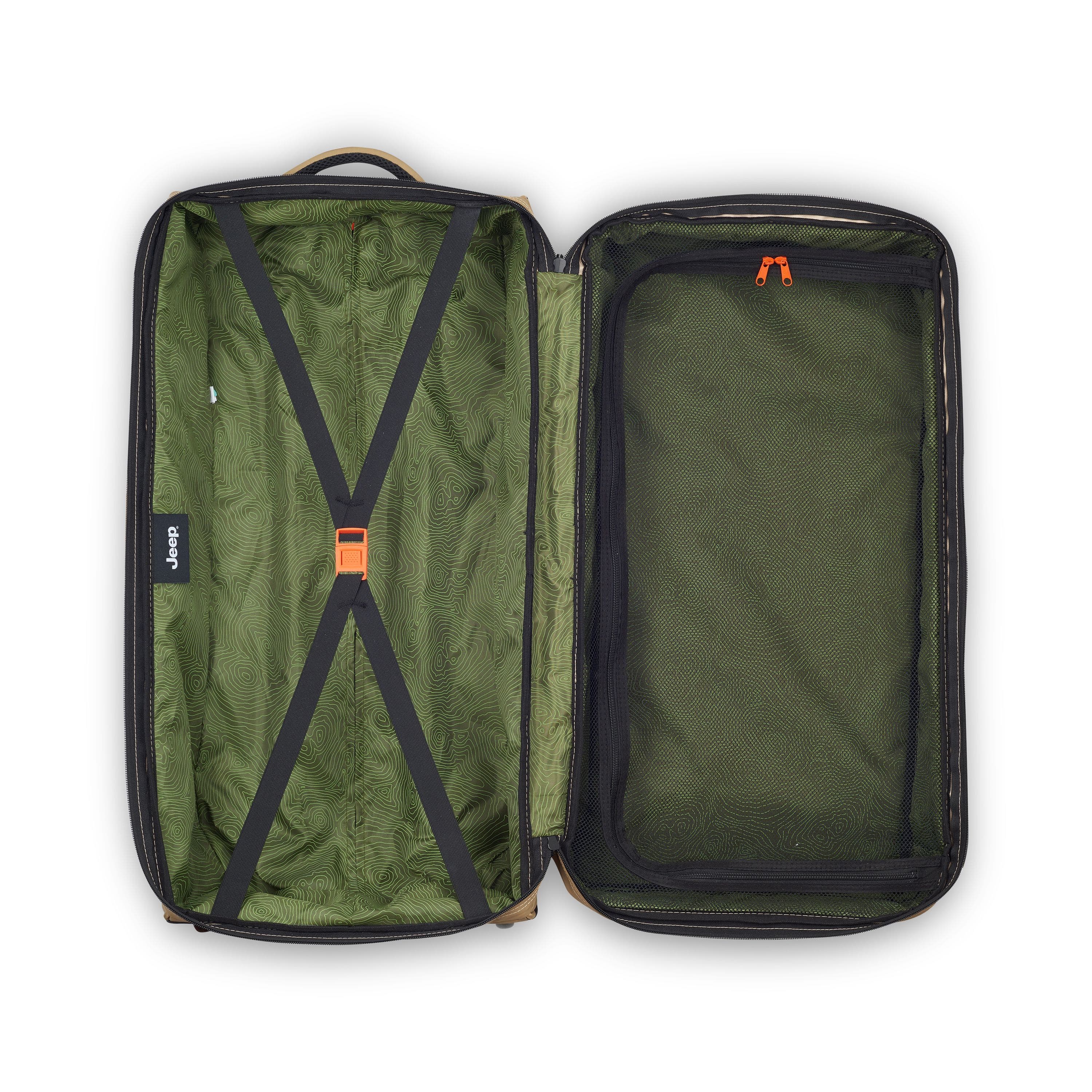 JS006B 27 Inch Two Wheel Rolling Travel Duffle Bag, Alternate, color, Warm Sand