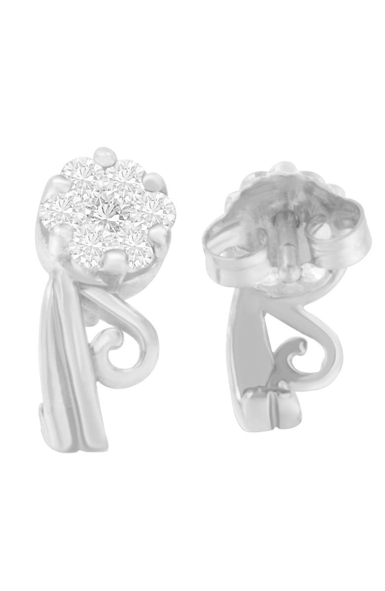 Haus of Brilliance 14K White Gold 1/2 Ct Round Diamond Earrings, Alternate, color, White