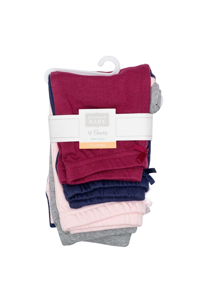 Pack of 4 Collection of Versatile Pants Bottoms, Alternate, color, Burgundy Pink Navy