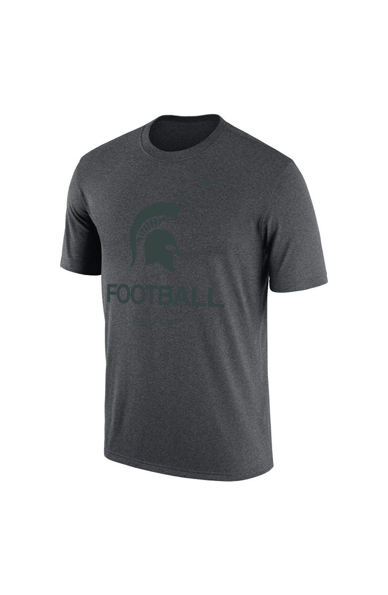 Nike Men's Nike Heathered Charcoal Michigan State Spartans Team Football Legend T-Shirt, Alternate, color, 