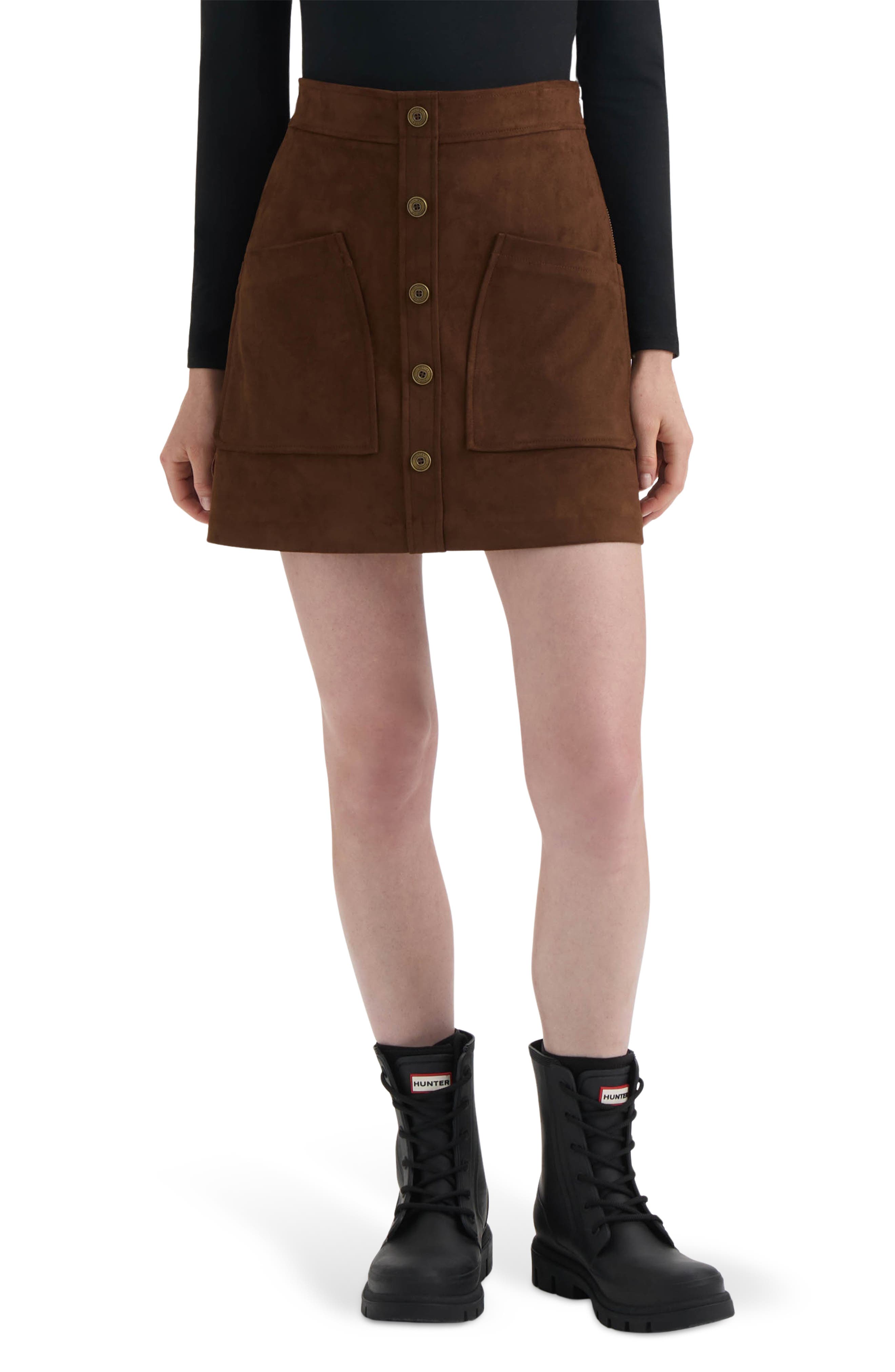 Hunter Faux Suede Miniskirt