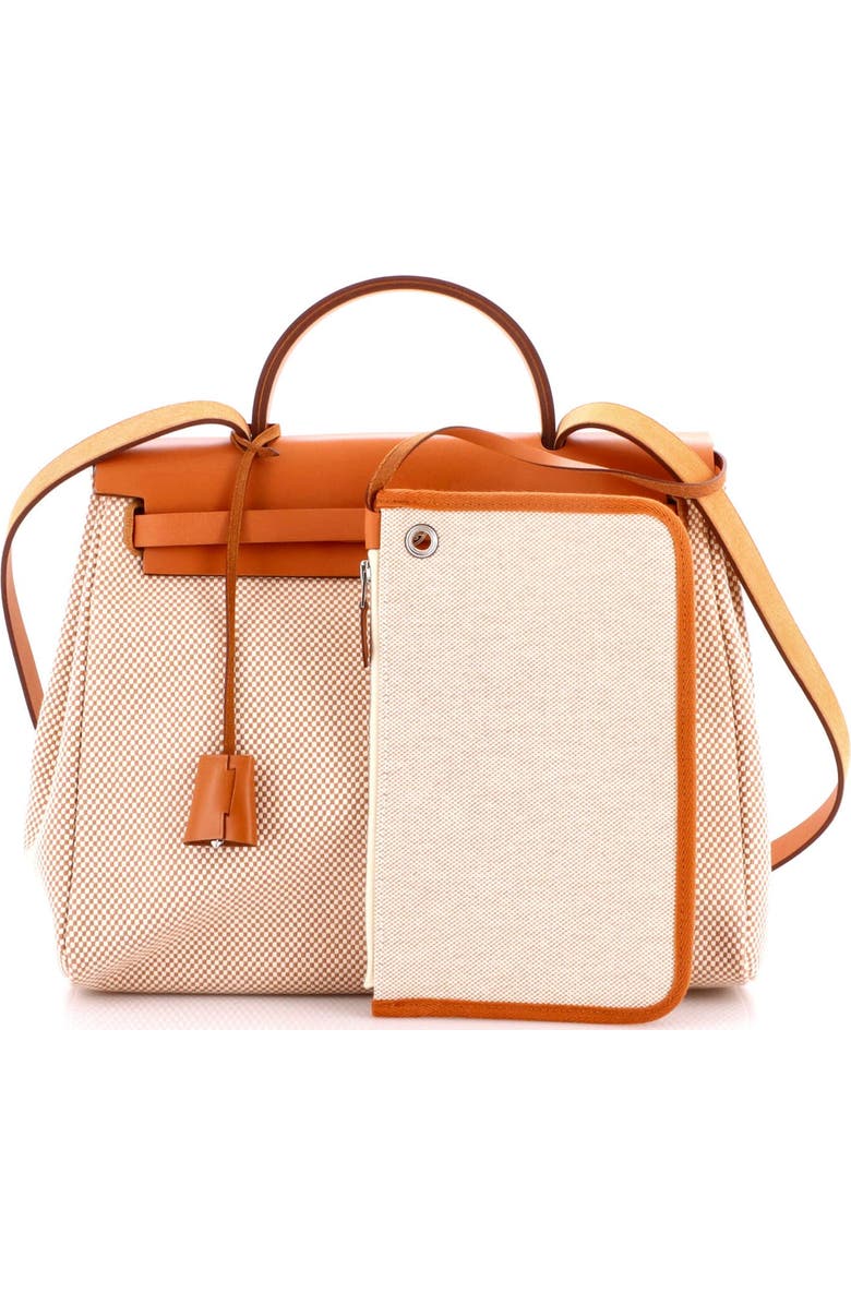 Pre-Owned Hermes Herbag Zip Criss Viking Toile and Leather 31, Alternate, color, Gold