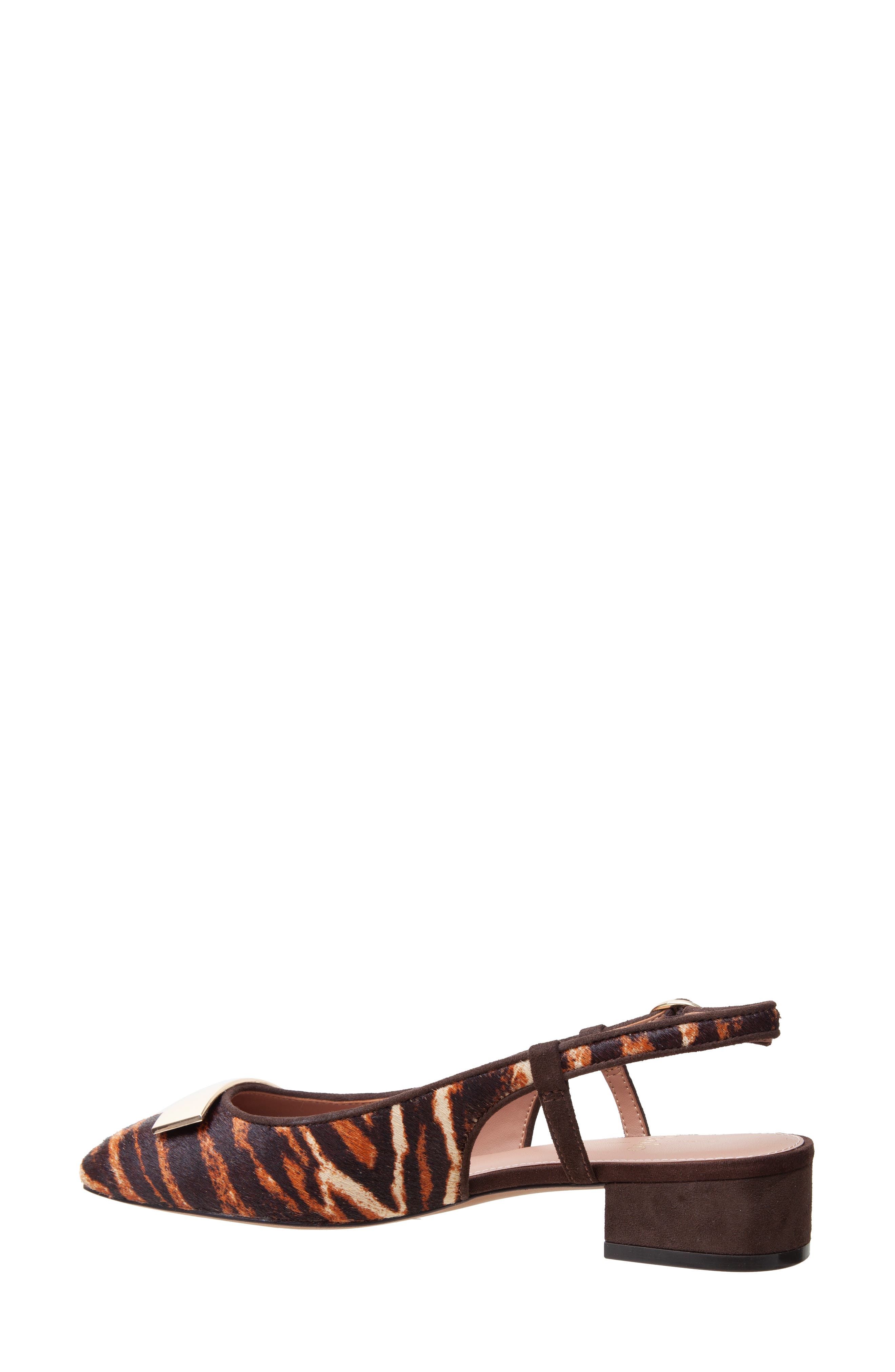 Linea Paolo Caris Slingback Genuine Calf Hair Pump, Alternate, color, Brown/ Ebony