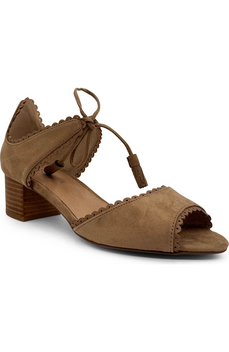 CHELSEA CREW Casino Block Heel Sandal, Main, color, Beige Micro