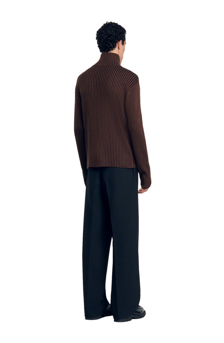 SANDRO Ribbed cardigan, Alternate, color, 