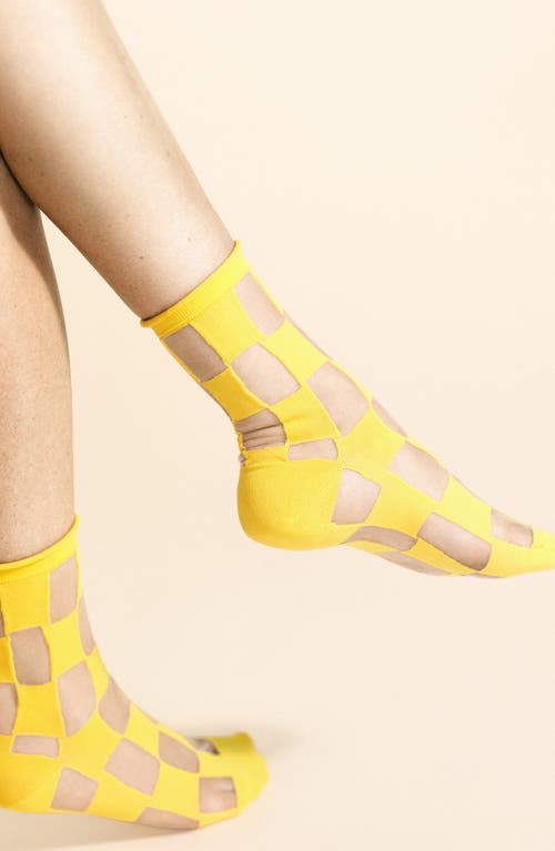 Hansel From Basel Chucks Check Sheer Crew Socks
