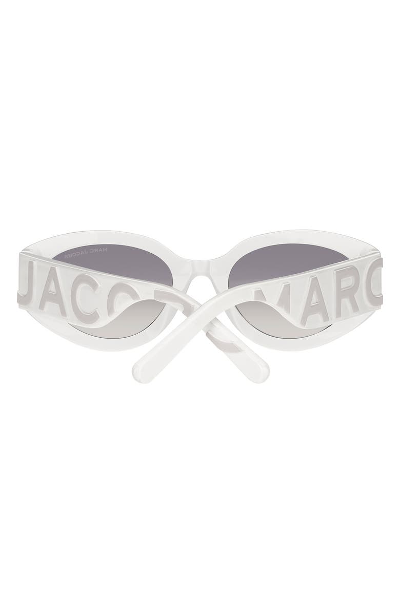 Marc Jacobs 54mm Round Sunglasses, Alternate, color, White Grey/ Grey Silver