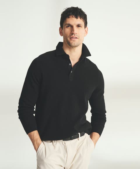 Signature Cashmere Long Sleeve Polo