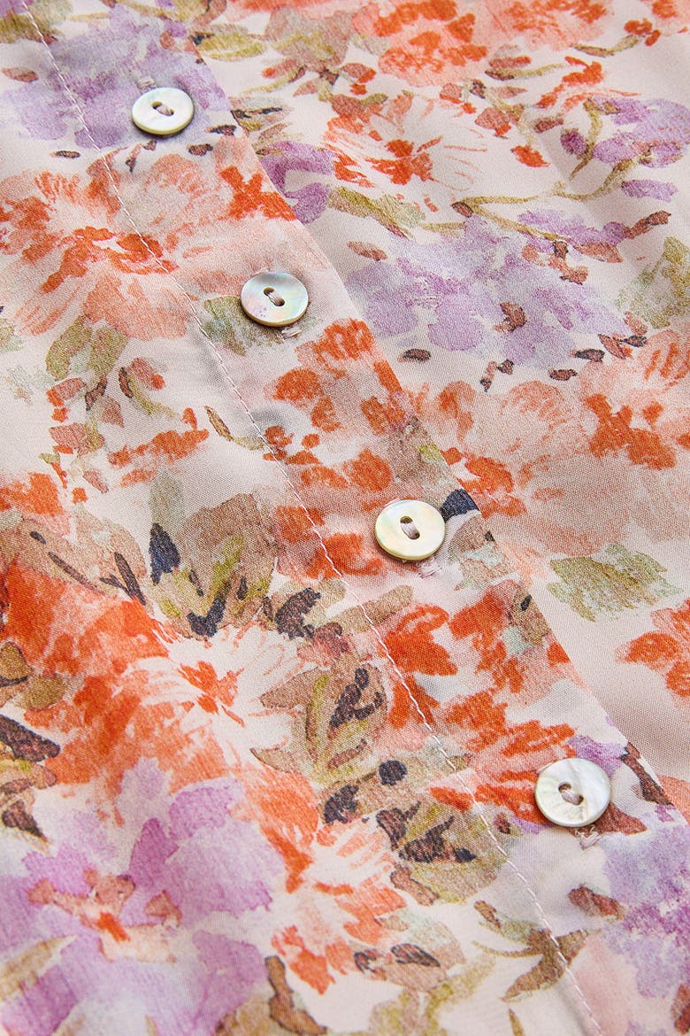 Maliyah Midi Dress, Alternate, color, Orange Patterned