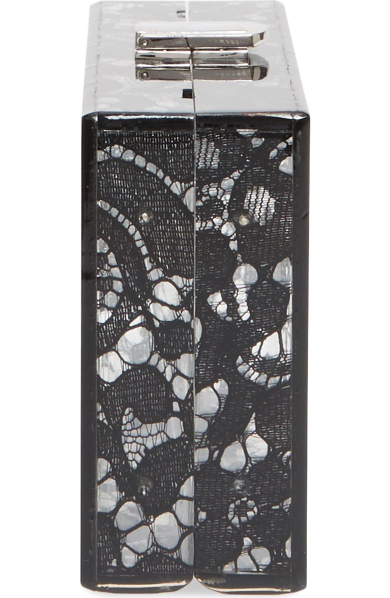 Nordstrom Transparent Lace Box Clutch, Alternate, color,