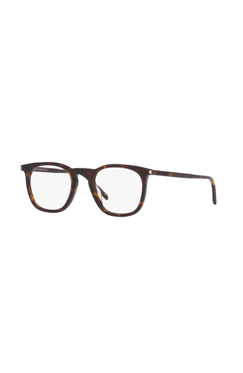 Saint Laurent 49mm Round optical glasses, Main, color, Tortoise