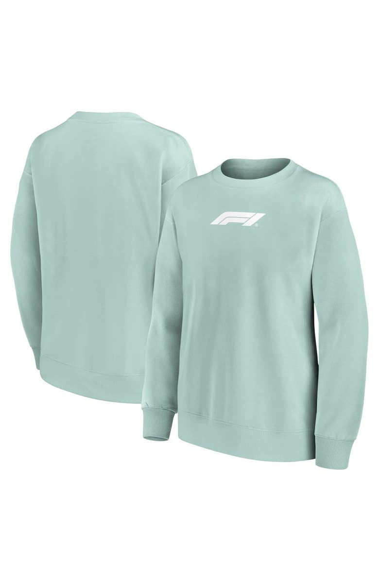 FANATICS Women's Fanatics Branded Green Formula 1 Merchandise Mono Crest Fleece Pullover Sweatshirt, Main, color, 