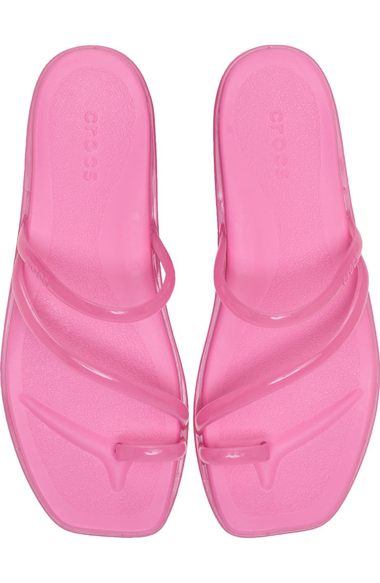 CROCS Miami Jelly Toe Loop Sandal, Alternate, color, Pink Lemonade Jelly