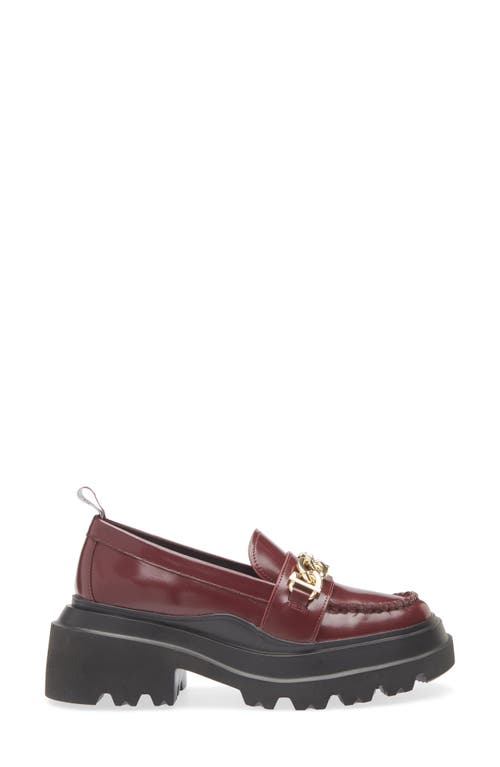 G.h.bass Chain Lug Sole Platform Loafer In Burgundy