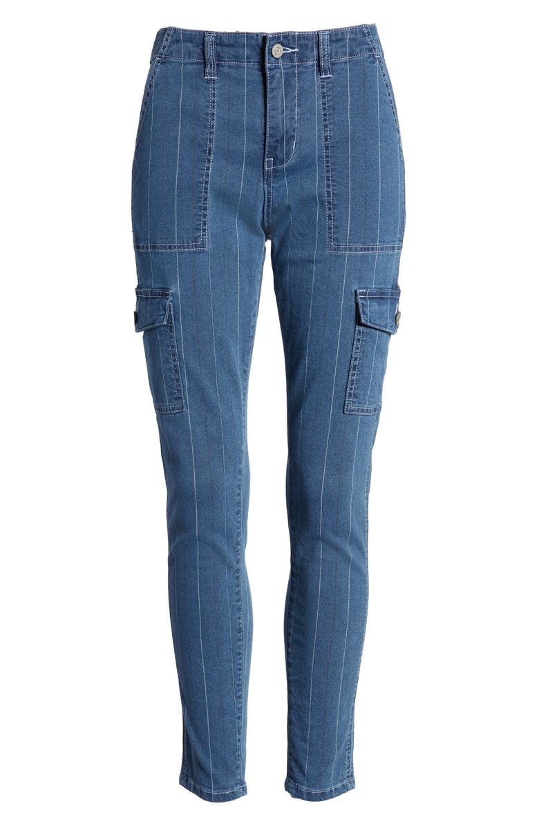 Dickies Stripe Skinny Cargo Jeans, Alternate, color,