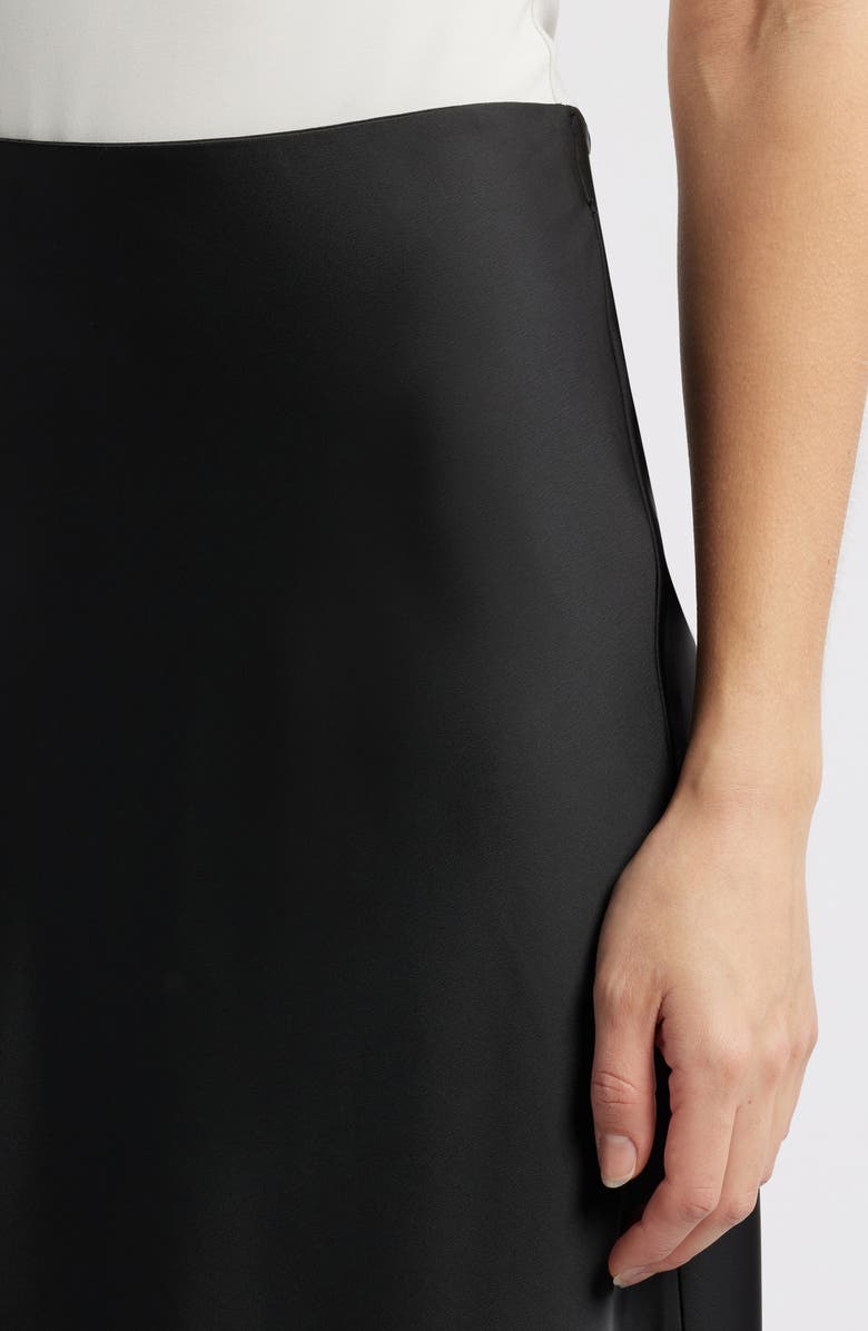 Anne Klein Pull-On Satin Bias Cut Skirt, Alternate, color,